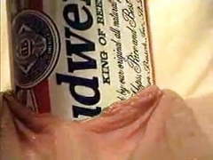 ChiliMoms presents: Extreme object insertion using a budweiser beer can