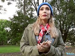 ChiliMoms presents: Public agent lost dog leads to hot outdoors sex