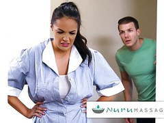 ChiliMoms presents: Nurumassage hot maid discovers nuru with young lad