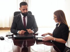 ChiliMoms presents: Erotic fucking in the office with gorgeous secretary eveline dellai