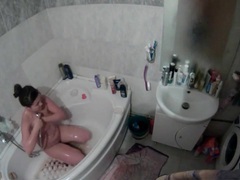 ChiliMoms presents: Curvy naked girl takes a sexy shower
