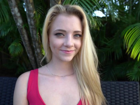 ChiliMoms presents: Blonde neighbor riley star wants into the pool and offers her pussy