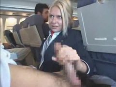 ChiliMoms presents: Customers get handjob from stewardess