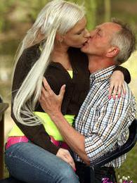 ChiliMoms presents: Horny blonde teenage beauty riding an old stiff schlong