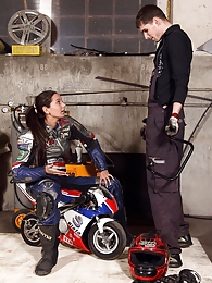 ChiliMoms presents: Shy teenage biker chick fucks the horny mechanic hardcore