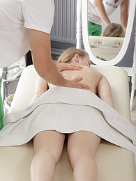 ChiliMoms presents: Oiled up blonde teen Raphael getting fucked on massage table