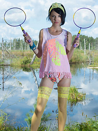 ChiliMoms presents: Stunning skinny teen plays around with her body on the lap of nature with the blue sky complimenting her beauty.
