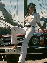 ChiliMoms presents: Outdoor hot raunchy classic fuck in the car and on the car