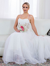 ChiliMoms presents: Blonde bride Anna Khara has sex with the groom and a photographer at once