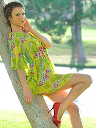 ChiliMoms presents: Beautiful american cutie Malena Morgan flaunts her sexy butt and plays with a vibrator outdoors